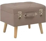 vidaXL Hocker mit Stauraum 3 Stk. Braun Stoff