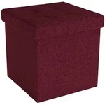Intirilife Faltbare Sitzhocker 30x30x30 cm in KIRSCH ROT - Sitzw&uuml;rfel...