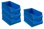 PROREGAL 5x Blaue Sichtlagerbox 5.0 | HxBxT 20x30x50cm | 21,8 Liter 