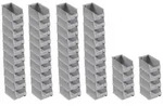 PROREGAL 48x Graue Sichtlagerbox 3.0 | HxBxT 12,5x14,5x23,5cm | 2,8 Liter 