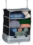 Relaxdays Gep&auml;ck Organizer zum H&auml;ngen, HBT: 55x44x30 cm, Kofferorganizer faltbar, 4