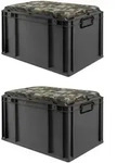 PROREGAL SparSet 2x Eurobox NextGen Seat Box Camouflage, HxBxT 36,5x40x60cm, 65
