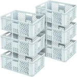 6x Eurobeh&auml;lter durchbrochen/Stapelkorb, lebensmittelecht, LxBxH 600 x 400 x...