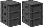 PROREGAL SuperSparSet 6x Eurobox NextGen Portable, HxBxT 23,5x40x60cm, 44 Liter,