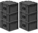 PROREGAL SuperSparSet 6x Eurobox NextGen Portable, HxBxT 23,5x30x40cm, 20 Liter,