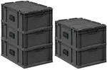 PROREGAL SuperSparSet 5x Eurobox NextGen Portable, HxBxT 23,5x40x60cm, 44 Liter,
