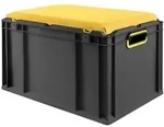 PROREGAL Eurobox NextGen Seat Box Gelb, HxBxT 36,5x40x60cm, 65 Liter, Griffe...