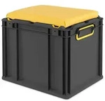 PROREGAL Eurobox NextGen Seat Box Gelb, HxBxT 36,5x30x40cm, 30 Liter, Griffe
