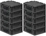 PROREGAL SuperSparSet 10x Eurobox NextGen Portable, HxBxT 13,5x30x40cm, 11 Liter,