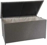 Proregal Poly-Rattan Kissenbox | HxBxT 80x160x94cm | Premium grau | 320L 