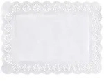 PAPSTAR 100 Spitzenpapiere eckig 45 cm x 32 cm weiss