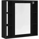 vidaXL Badezimmer-Spiegelschrank Schwarze Eiche 60 x 16 x 60 cm Holzwerkstoff