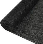 vidaXL Zaunblende Schwarz 1,5x50 m HDPE 195 g/m2