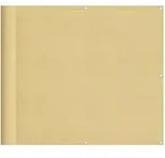 vidaXL Balkon-Sichtschutz Sandfarben 90x600 cm 100% Polyester-Oxford
