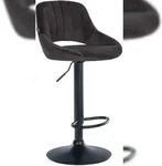 CLP Barhocker Milet Samt schwarz/schwarz
