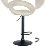 CLP Barhocker Olinda Stoff creme/schwarz