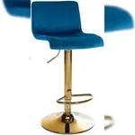 CLP Barhocker Hover Samt blau/Metall gold
