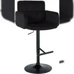 CLP Barhocker Los Angeles Samt schwarz/schwarz