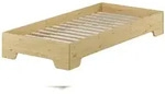 Erst-Holz Funktionsbett Bettrahmen 100x190 Pensionsbett, G&auml;stebett mit w&auml;hlbarem
