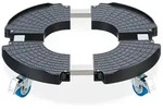 Relaxdays Pflanzenroller, ausziehbarer Blumenroller, &Oslash; 40 - 57,5 cm, Kunststoff,
