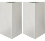 vidaXL Pflanzk&uuml;bel 2 Stk. Dreieckig 50x43x75 cm Edelstahl