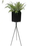 DanDiBo Blumenst&auml;nder mit Topf Metall Schwarz 80 cm Blumenhocker 96022...