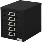 ML-Design Aktenschrank 5 Schubladen 28x38x33 cm Schwarz | Metallschrank DIN A4