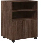vidaXL Rollschrank Braun Eichen-Optik 60x48x81 cm Holzwerkstoff