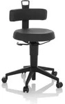 Arbeitshocker / Balancestuhl TOP WORK FLEX PU schwarz hjh OFFICE
