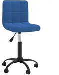 vidaXL B&uuml;rostuhl Drehbar Blau Samt