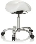 Sattelhocker / Sattelstuhl ORTHO SIT Kunstleder wei&szlig; hjh OFFICE