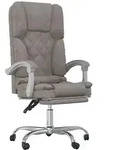 vidaXL B&uuml;rostuhl mit Massagefunktion Taupe Stoff