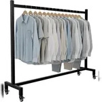 CLP Kleiderst&auml;nder Gisborne Edelstahl HBT: 120x150x38 cm schwarz 150x38x120