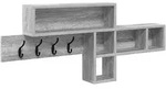 vidaXL Wandmontierter Kleiderst&auml;nder Grau sonoma 100 x 12 x 43,5 cm