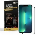 3x 9D Keramik-Glass f&uuml;r iPhone 14 FULL COVER 3D KLAR Panzerfolie Displayschutz