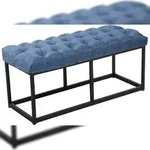 CLP Sitzbank Amun Stoff Schwarz blau/100 cm