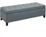 HOMCOM - Sitzbank - 125L x 49B x 41,5H cm - grau
