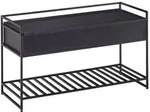 Sitzbank FineBuy Flurbank mit Stauraum 90x52x38 cm Massivholz Bank Flur Truhe