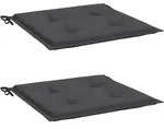 vidaXL Gartenstuhl-Kissen 2 Stk. Anthrazit 40x40x3 cm Oxford-Gewebe