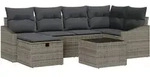 vidaXL Garten-Sofa-Set 7 pcs Grau 55 x 62 x 69 cm Poly Rattan