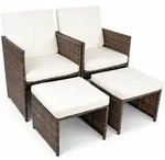 VCM Gartenstuhl Raloso Braun H. 84 x B. 53 x T. 53 cm