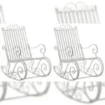 CLP 2er Set Schaukelst&uuml;hle Smilla antik wei&szlig;