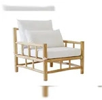 M&ouml;bilia Relax-Sessel | aus Teakholz | inkl. Kissen | natur &ndash; wei&szlig; | B 90 x...