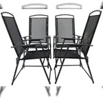 VCM Gartenstuhl Camping Anthrazit H. 105 x B. 61 x T. 56 cm