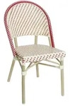 Oviala Business Terrassensessel aus Aluminium und rotem Rattan