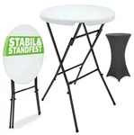 CASARIA&reg; Stehtisch mit Husse Anthrazit 72 cm Set