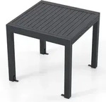 COSTWAY Ausziehbarer Aluminium-Gartentisch, 80/160 x 80 cm, Esstisch, wetterfest