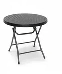 Relaxdays Gartentisch klappbar BASTIAN, rund H x B x T: 74 x 80 x 80 cm, Metall,