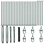vidaXL Zaunpfosten Gr&uuml;n 50 x 1,2 m (25 mm Maschen) Stahl und PVC