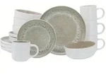 CreaTable Nordic Fjord Sand Weiss Kombiservice 16-tlg Steinzeug